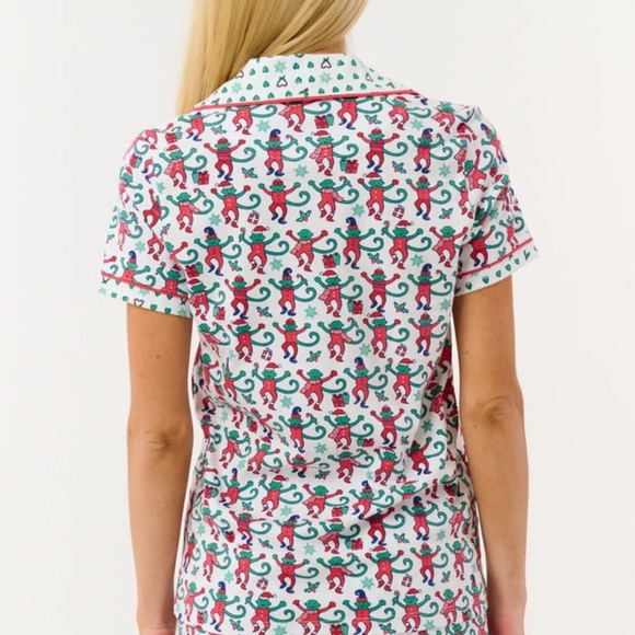 NEW! ROLLER RABBIT 2025 Christmas Holiday Monkey Mas Polo Pajamas - Picture 4 of 6